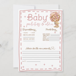 Tarjeta de Oso Teddy Rosa para Predicaciones del B