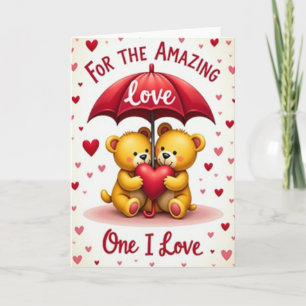 Tarjeta de Osos de Corazón de Amor Increíble