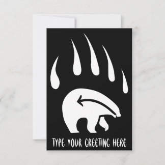 Tarjeta de osos tribales personalizados para invit