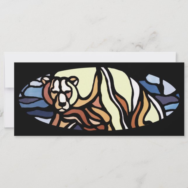 Tarjeta de osos tribales personalizados para invit (Anverso)