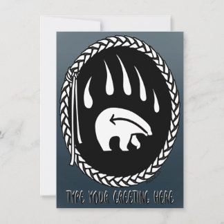 Tarjeta de osos tribales personalizados para invit