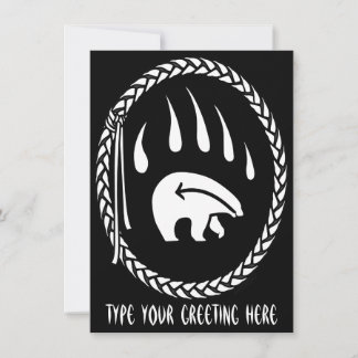 Tarjeta de osos tribales personalizados para invit