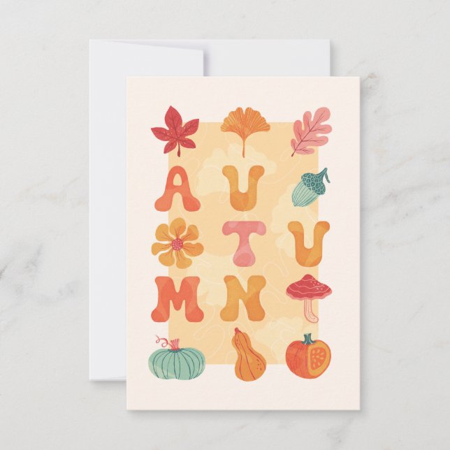 Tarjeta de otoño (Anverso)