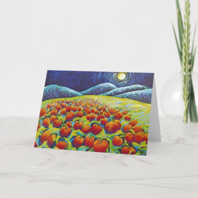 TARJETA DE OTOÑO DE JACK O LANTERN MOON (Anverso)