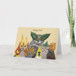 Tarjeta de otoño feliz