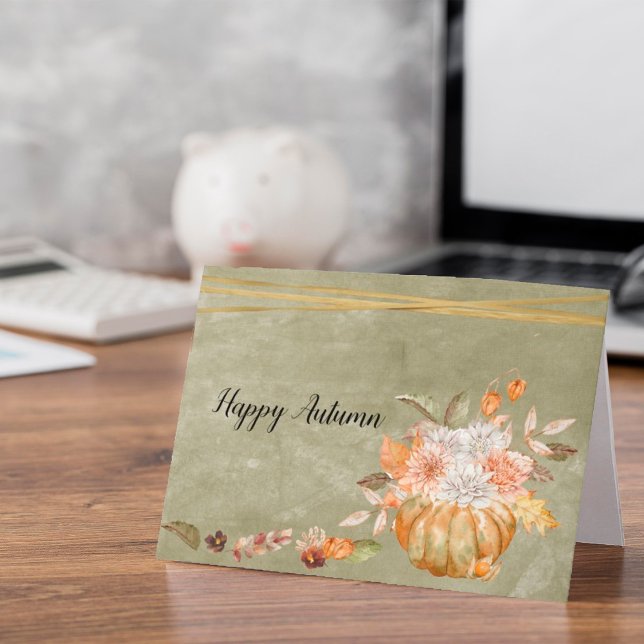 Tarjeta de otoño feliz (Subido por el creador)