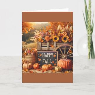 Tarjeta de otoño feliz, tarjeta de otoño, tarjeta 