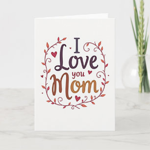 Tarjeta de Otoño 'Te Amo Mamá'