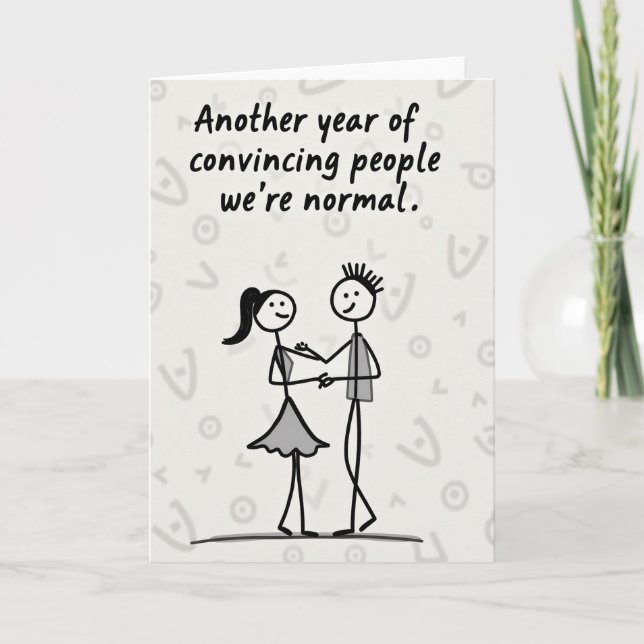 Tarjeta de otro año para pareja loca (Anverso)