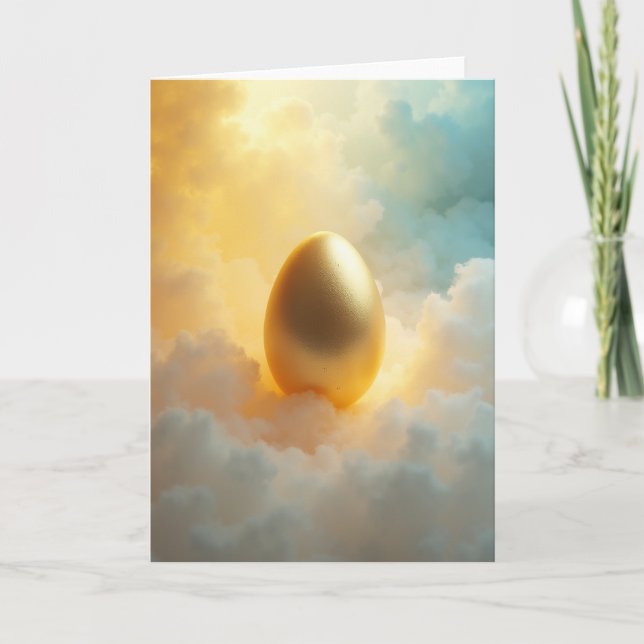 Tarjeta de óvalo de cielo dorado (Anverso)
