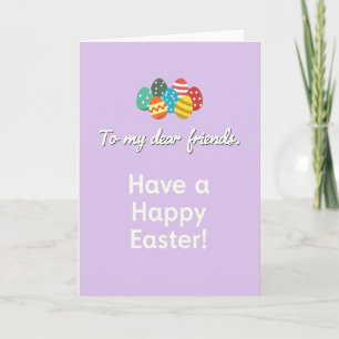Tarjeta de óvalos de Pascua estampados