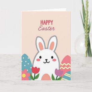 Tarjeta de óvalos de Pascua rayados