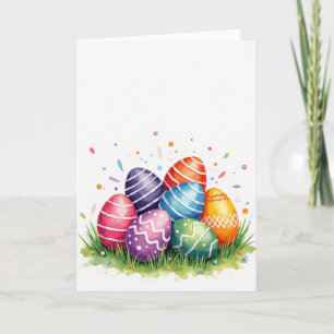 Tarjeta de Óvalos de Primavera Pintada