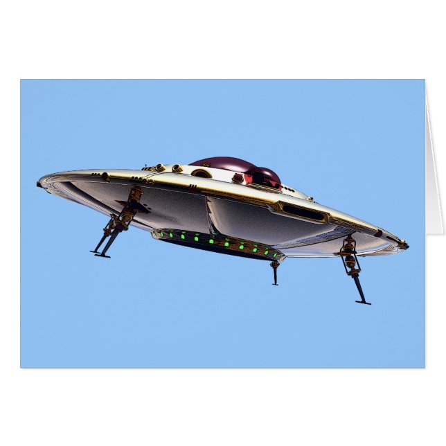 Tarjeta de OVNI metálico (Anverso (Horizontal))