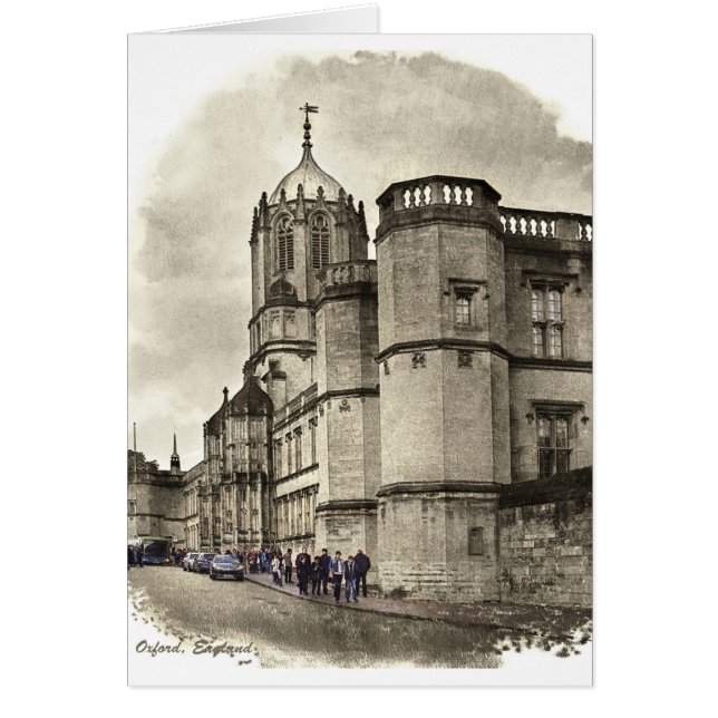 Tarjeta de Oxford, Inglaterra (Frente)