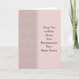 Tarjeta de paciente de agradecimiento a su Médica 