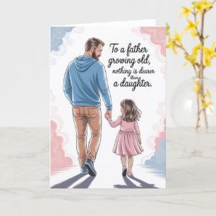 Tarjeta de Padre e Hija Cumpleaños del Día del Pad