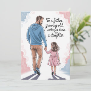 Tarjeta de Padre e Hija Cumpleaños del Día del Pad