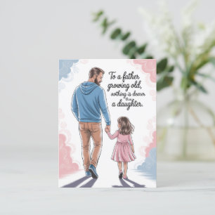 Tarjeta de Padre e Hija Cumpleaños del Día del Pad