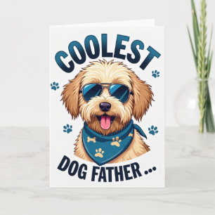 Tarjeta de Padre Perro Dorado Genial