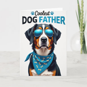 Tarjeta de Padre Perro Más Genial de Chevron