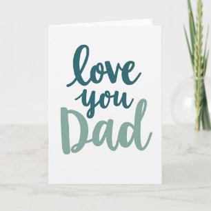 Tarjeta de Padre Sabio Te Amo Verde Acuario