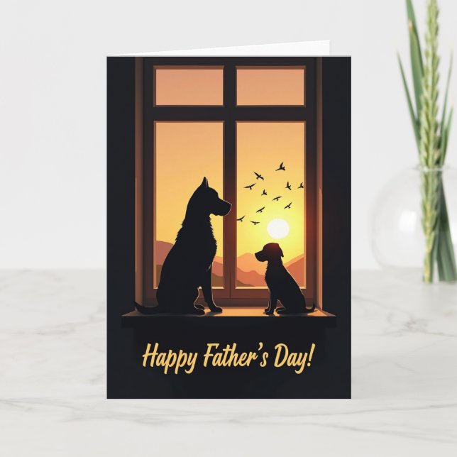 Tarjeta de Padres con Silueta de Puesta de Sol (Anverso)