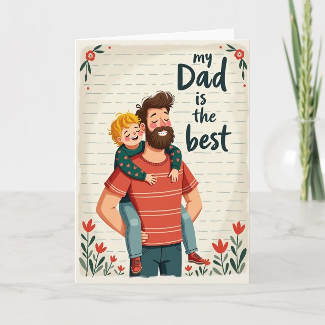 Tarjeta de Padres que Aman con Abrazo (Anverso)