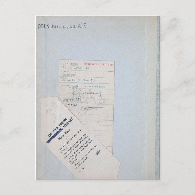 Tarjeta de pago ex biblioteca para lectores y aman (Anverso)