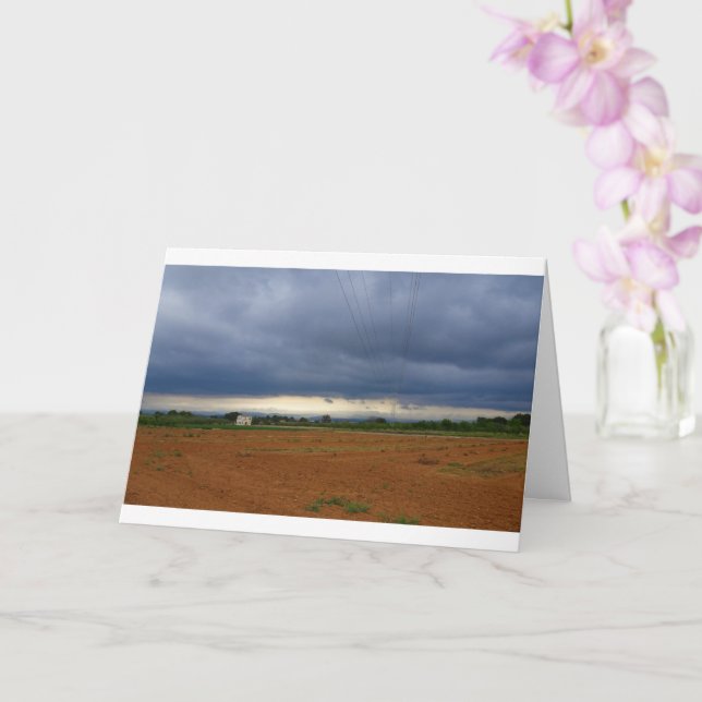 Tarjeta de paisaje agrícola de Stormy (Orquídea)