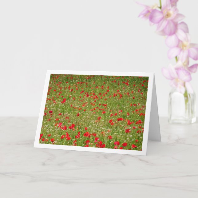 Tarjeta de paisaje de campo de disquete (Orquídea)