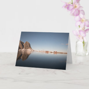 Tarjeta de paisaje de Noruega de las islas Lofoten