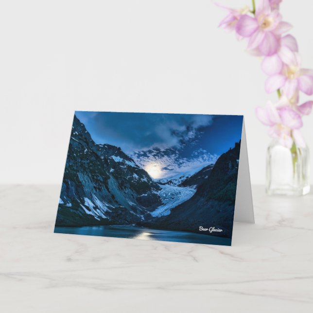 Tarjeta de paisaje del glaciar Bear (Orquídea)