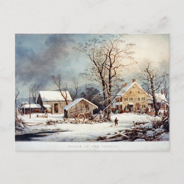 Tarjeta de paisaje invernal (Anverso)