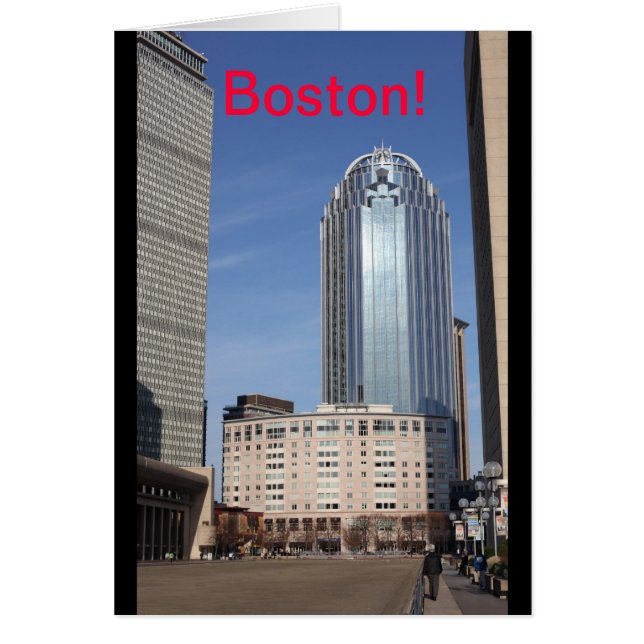 Tarjeta de paisaje urbano de Boston (Frente)