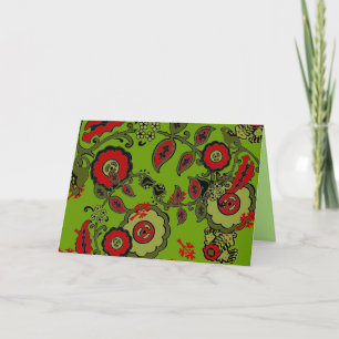 Tarjeta de Paisley del navidad