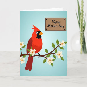 Tarjeta de pájaro a rayas de primavera