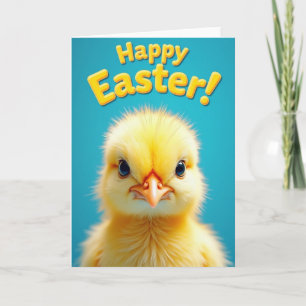 Tarjeta de Pájaro Amarillo de Pascua Feliz
