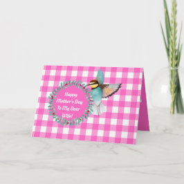 Tarjeta de pájaro color agua de color de Día de la