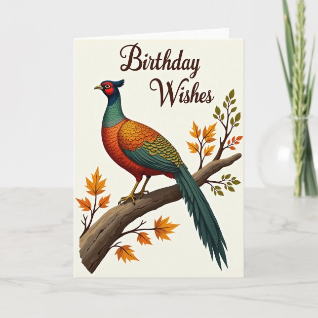 Tarjeta de pájaro del bosque dulce (Anverso)