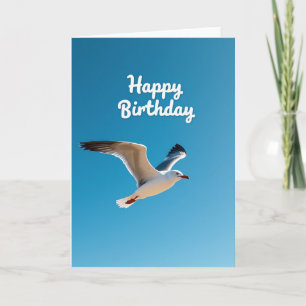 Tarjeta de Pájaro del Cielo Alegre
