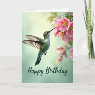 Tarjeta de Pájaro Flor Lovely