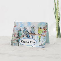 Tarjeta de pájaro para pintura de color de agua Bu