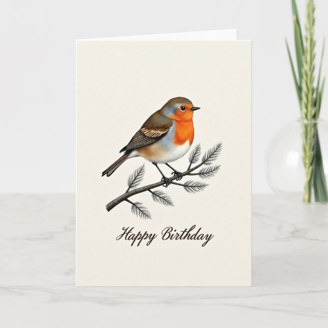 Tarjeta de Pájaro Vibrante Alegre (Anverso)