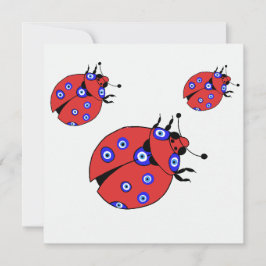 Tarjeta de pájaros de ojos malvados