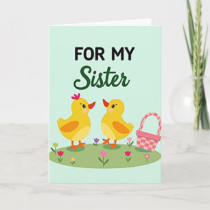 Tarjeta de pájaros lindos para mi hermana