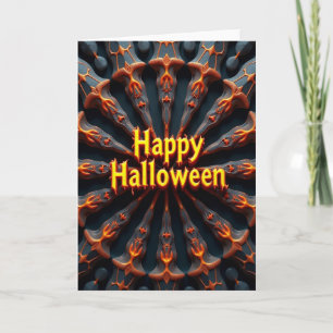 Tarjeta de palabras brillantes de feliz Halloween