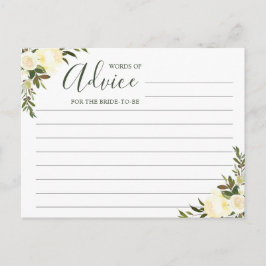 Tarjeta de Palabras de Consejo Floral Verde