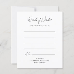 Tarjeta de Palabras de Sabiduría para Futuros Padr