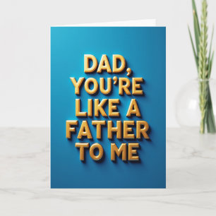 Tarjeta de palabras del día dorado del padre